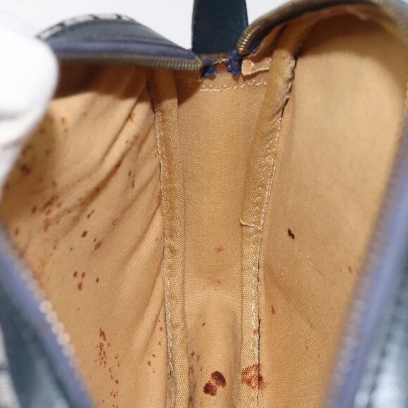 CELINE C Sulky Shoulder Bag Canvas Navy Gold Auth BA1890 - Picture 13 of 16